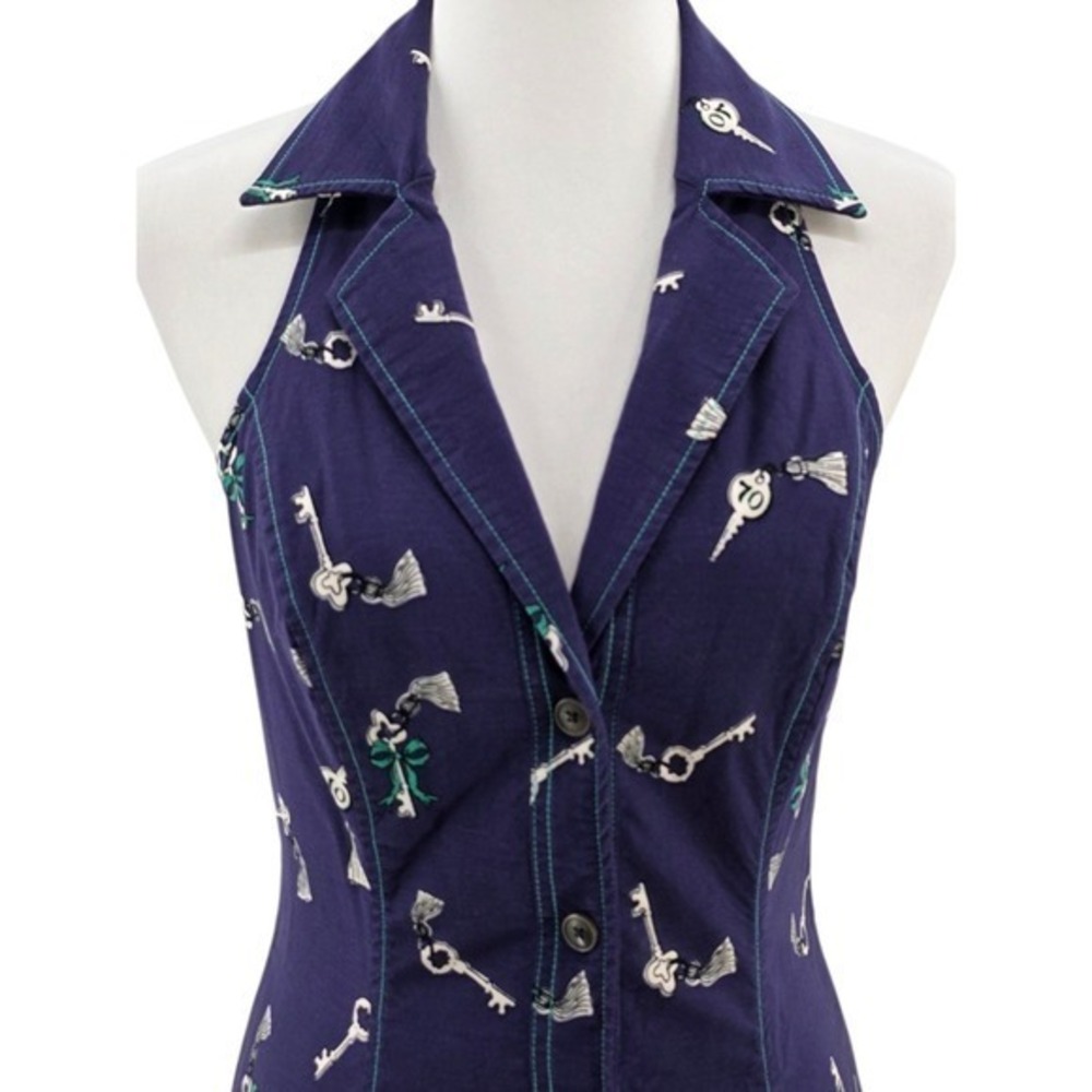 Anthropologie Maeve Womens M Navy The Amelia Collared Mini Dress NWT - Picture 5 of 16